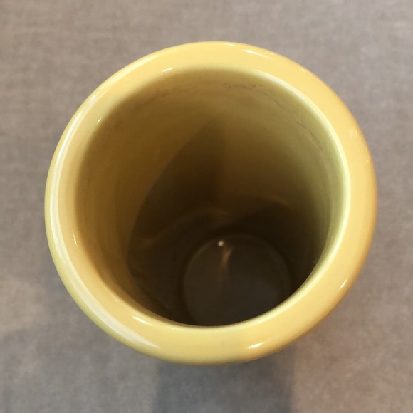 Dansk Yellow Ceramic Vase Glazed Pottery MidMod Vintage - Picture 3 of 4